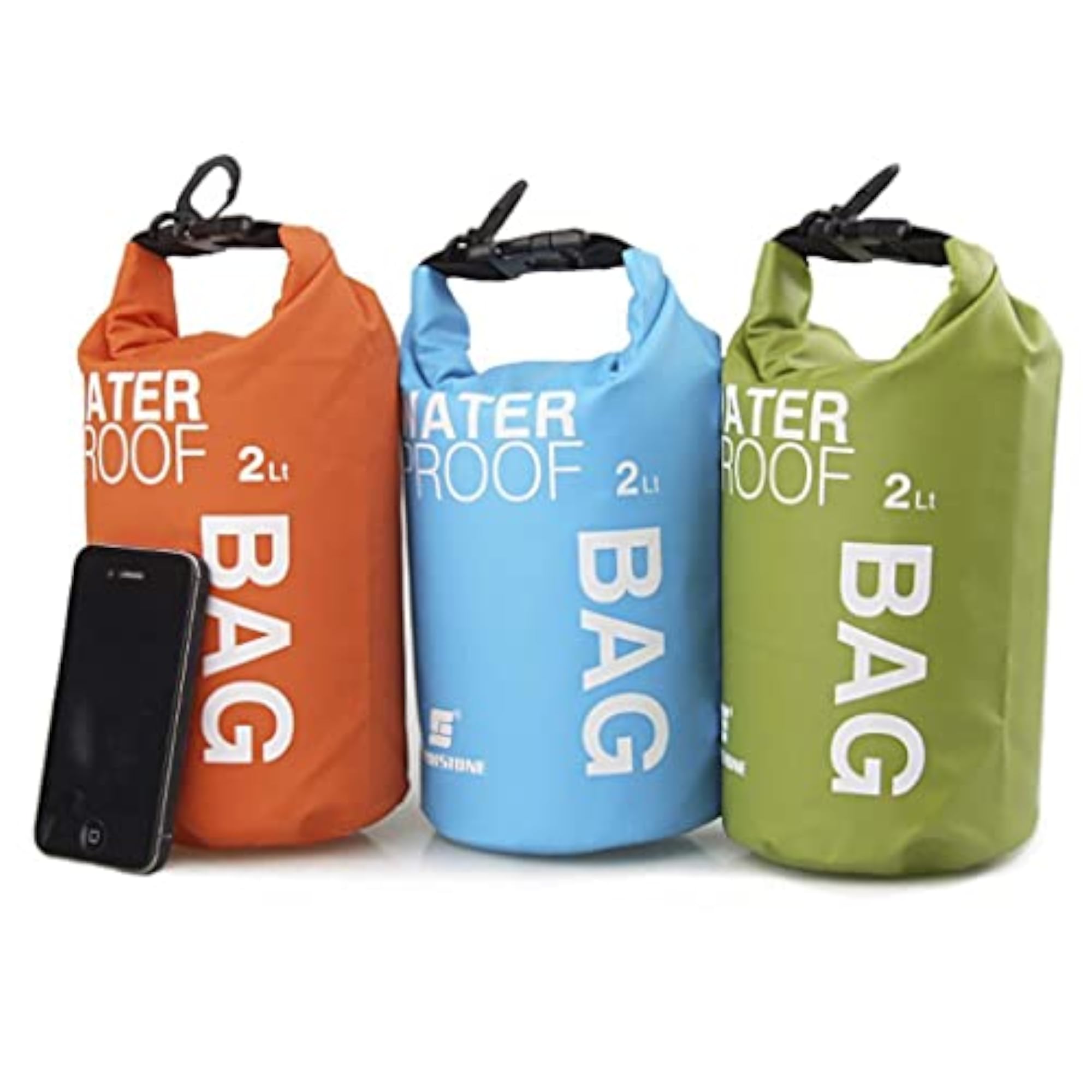 2L Waterproof Dry Bag Pouch for Outdoor Activities, Green